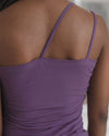 BASERANGE ribbed cotton camisole from the TONI and TOTV collections. Made in Portugal. BAS-TTNI-CR-AU25-VENET PURPLE (TONI TTNI)